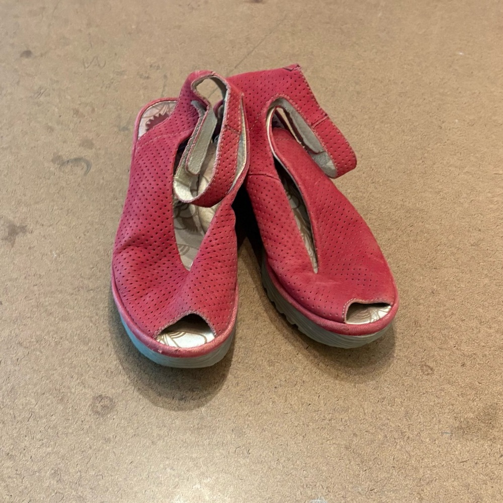 Fly London Red Sandals